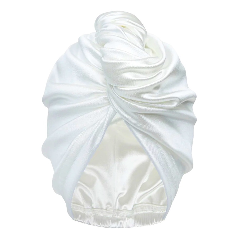 Muaves white hair satin wrap